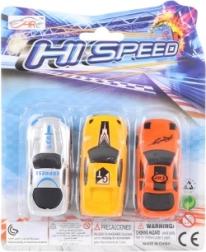 3 darabos műanyag kisautó készlet