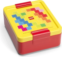 Lego uzsonnás doboz piros/sárga