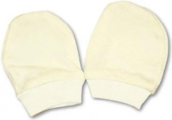 Pamut kesztyű újszülötteknek mandzsettával (0–6 hó)