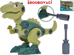 Csavarozható dinoszaurusz 21 cm – interaktív építőkészlet gyerekeknek
