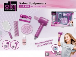 Gyermek fodrász szett elemes hajszárítóval