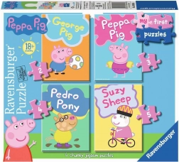 Első Peppa malac kirakóm 4 az 1-ben (2–5 darab) RAVENSBURGER
