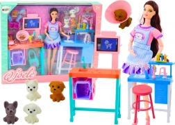 Orvosi készlet babával, állatokkal és kiegészítőkkel