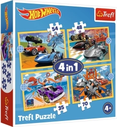 Trefl HOT WHEELS 4 az 1-ben jármű puzzle
