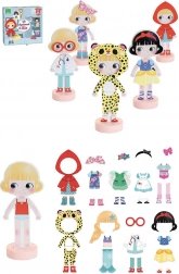 Vilac mágneses öltöztetős puzzle – Mia divattervező, fa baba 22 cm