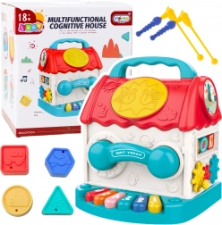 Interaktív oktató kocka ház alakban gyerekeknek