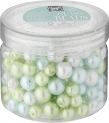 Zöld üveg gyöngyök készlete