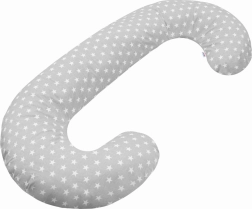 univerzális szoptatós párna C alakú new baby csillagok szürke