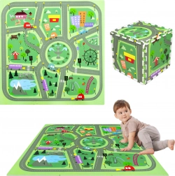 Humbi habszőnyeg városi utcák 90 × 90 cm, 9 darab