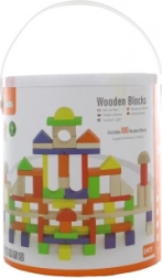 Fa építőkészlet 100 kockával