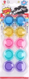 Színes kerek mágnesek 3 cm - készlet 10 db