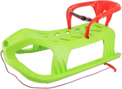 Műanyag szán háttámlával Baby Mix Snow Star zöld