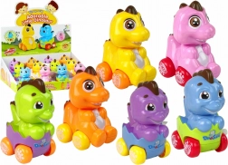 Felhúzható dinoszaurusz tojásban, kerekeken