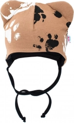 baba pamut sapka fülecskékkel New Baby Paw mustársárga