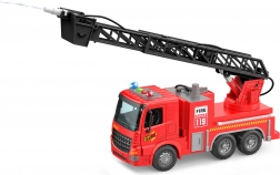 Tűzoltóautó vízsugárral és effektekkel, 30 cm