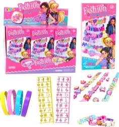 Kreatív DIY karkötőkészlet medálokkal és betűkkel – 4 állítható karkötő