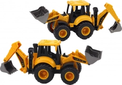 építőipari jármű kotrógép két állítható kanállal sárga
