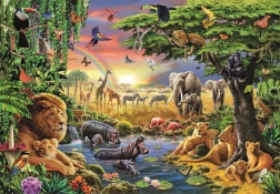 Puzzle Afrikai találkozás 2000 darab