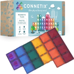 Connetix pasztell téglalapok – mágneses építőkészlet 24 db