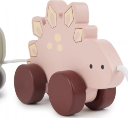 Húzós fa játék dinoszauruszok Bieco