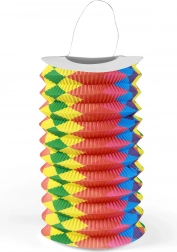 Szivárványos papírlampion 15 cm