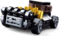 Húzogatós autó fekete Mod Rod építőkészlet