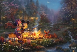 Puzzle SCHMIDT Mickey és Minnie: Romantika a tűznél 200 darab