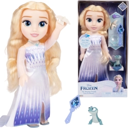 Disney Princess Elsa éneklő baba a Jégvarázsból Brunival, 35 cm