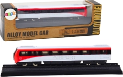Gyűjtői vonatmodell piros–fehér 1:48 fém