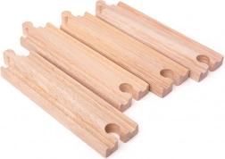 Hosszú egyenes sínek BIGJIGS RAIL 21 cm – 4 db