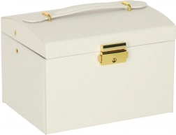 Fiókos és tükrös ékszerdoboz, fehér