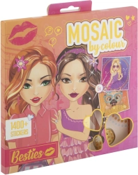 Kreatív mozaikkészlet színek szerint – 5 sablon és 1400 matrica (21 × 21 cm)