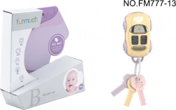 Puha kulcskészlet világító autós kulcstartóval a legkisebbeknek