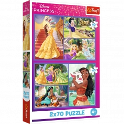 Puzzle 2x70 Disney Hercegnők Mesés Napok