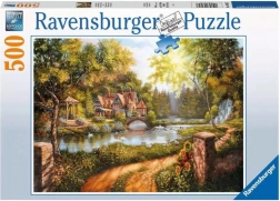 Ravensburger puzzle Tanyaház a folyónál 500 darab
