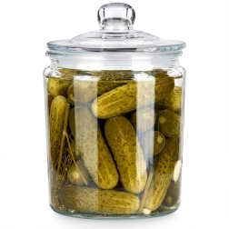 Üvegedény fedéllel és tömítéssel, 2 l