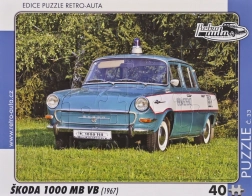 Puzzle Retro Autók Škoda 1000 MB VB 40 darab