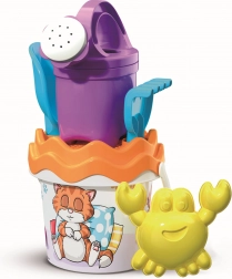 ANDRONI homokozó készlet – játékos cicás, öntözőkannával – kicsi, 6 részes