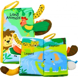 Puha oktató baba könyv állatokkal csecsemőknek