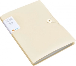 Műanyag mappa gumival és zsebekkel Bézs A4