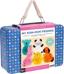 Kreatív bőrönd Pomponállatok a Petit Collage-tól