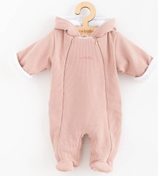 Bébi téli overál kapucnival NEW BABY Frosty rózsaszín 74 (6–9 hó)
