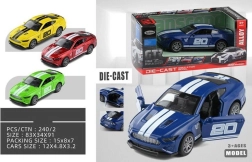 Fém Autó Visszahúzós Meghajtással Csíkokkal