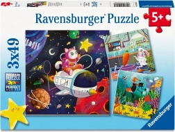 Ravensburger puzzle – foglalkozások a fantázia birodalmából, 3×49 darab