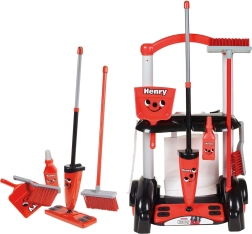 Casdon Henry Little Helper gyermek takarítókocsi moppal és seprűvel