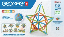Geomag Supercolor mágneses építőkészlet, 93 darab újrahasznosított műanyagból