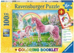 Puzzle Varázslatos unikornisok XXL 100 darab + kifestő RAVENSBURGER