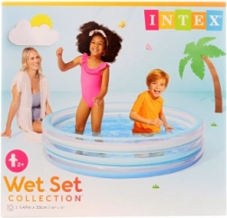 Felfújható gyermekmedence 147 × 33 cm, kék, 3 kamra