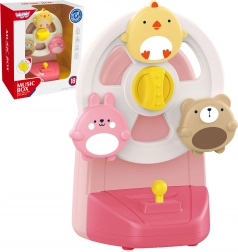 Zenélő körhinta állatkákkal – tapadókorongos zenélő doboz, WOOPIE