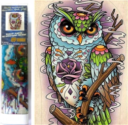 Gyémánt festés bölcs bagoly 30x40 cm